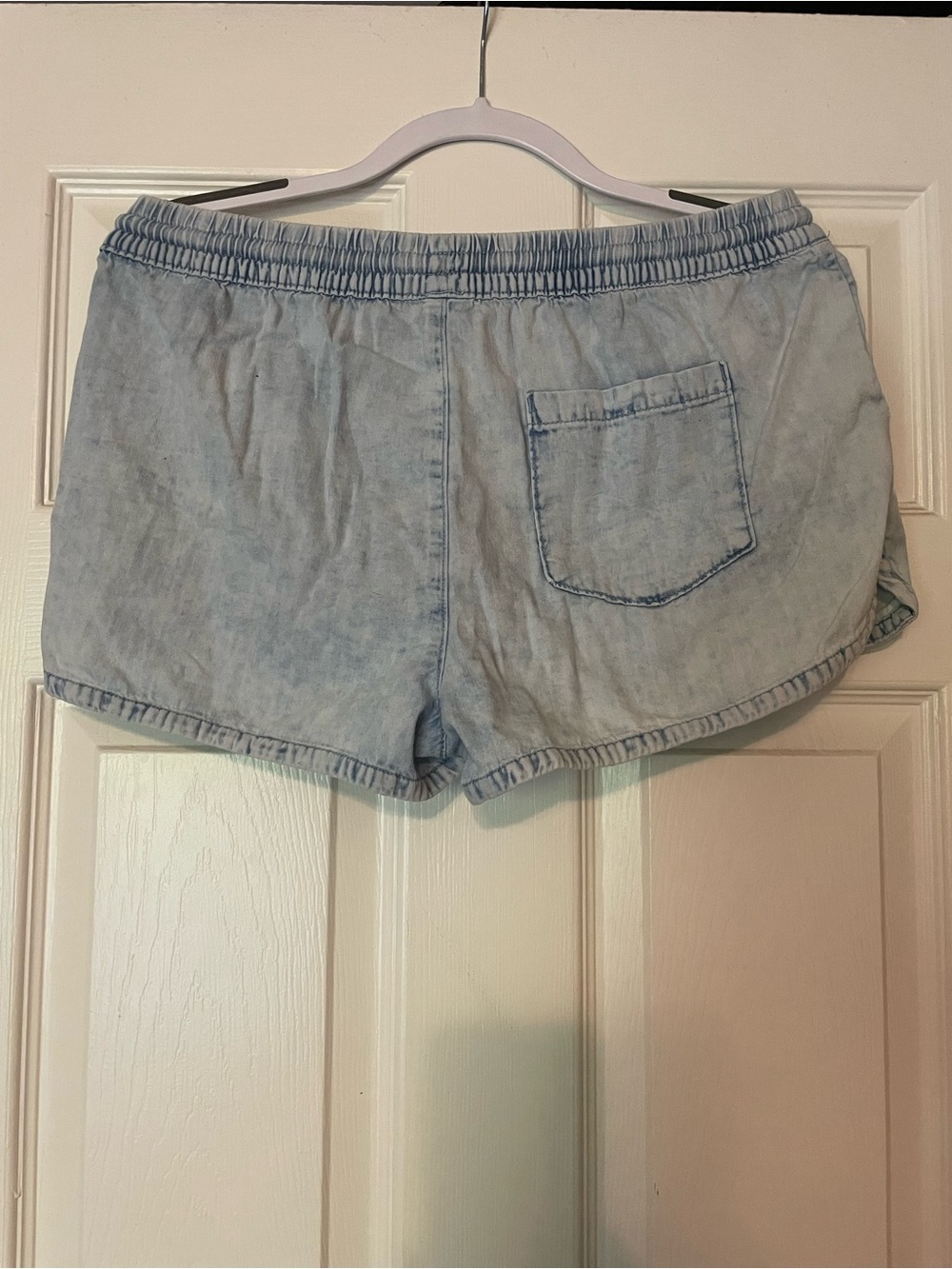 aerie Light Blue Elastic-Waist Athletic Shorts - Picture 3 of 3